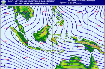 BMKG prakirakan  hujan pada Minggu-Senin