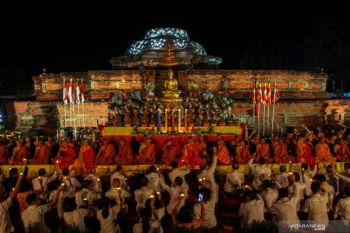 (FOTO) Perayaan Waisak di Candi Muara Takus Riau