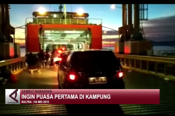 Ingin puasa pertama di kampung, warga padati pelabuhan