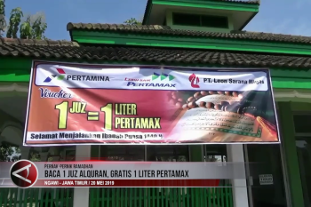 Baca 1 juz Alquran, gratis 1 liter pertamax