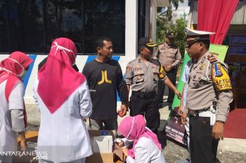 Polres Dharmasraya Tes Urine Sopir Angkutan umum