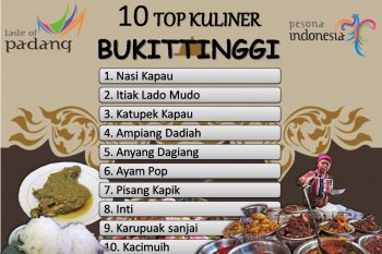 Bukittinggi tawarkan 10 pilihan kuliner unggulan