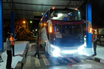 Ratusan bus pembawa perantau tiba di Gunung Kidul