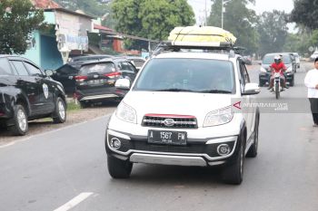 Kendaraan pemudik tetap ramai memasuki wilayah Waykanan