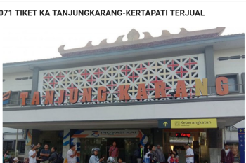 Hingga H-2 sebanyak 21.071 tiket KA Tanjungkarang-Kertapati sudah terjual