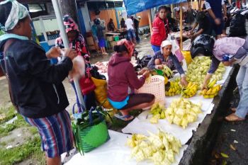 Tambah penghasilan keluarga, warga asli Papua jualan daun ketupat