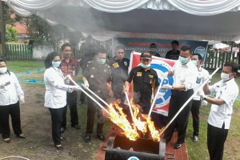 BNN Sulut memusnahkan dua kilogram ganja