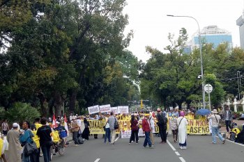 Massa mulai berdatangan ke MK