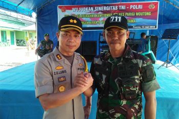 Polres Parigi Moutong pererat sinergitas dengan Yonif 711
