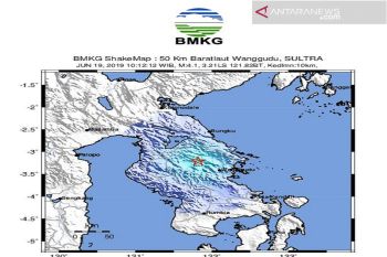 Gempabumi berkekuatan 4,1 SR guncang Konawe Utara