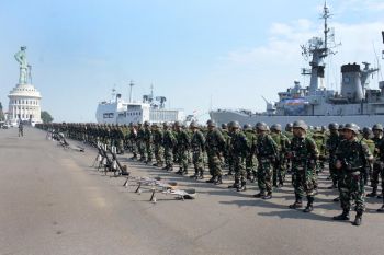 Prajurit Marinir ikut gelar kesiapsiagaan Satgas PPRC