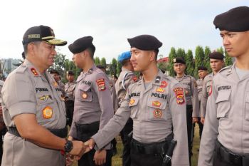 Kapolda Lampung sambut 600 personel usai laksanakan BKO