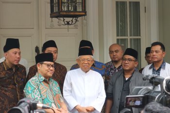 Ma'ruf Amin sebut jumlah menteri dari partai bakal disesuaikan