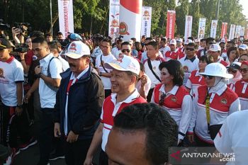 Kapolri: Olahraga bersama HUT Bhayangkara "obat" redakan stres pascapemilu