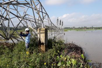 Angin kencang ganggu jalur transmisi PLN di  Musi Banyuasin