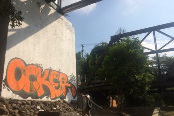 BCB Jembatan Pangukan Sleman menjadi sasaran aksi vandalisme