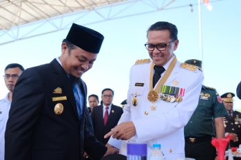 Gubernur-Wagub Sulsel kompak hadiri peringatan Hari Bhayangkara ke-73