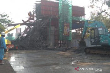 Tiang pancang tol Bogor ambruk, arus lalu lihtas dialihkan