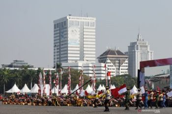 Penampilan Rampak Gendang bukti sinergitas TNI-Polri di HUT Bhayangkara 2019