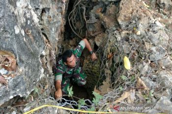 Kodim 0730/Gunung Kidul angkat air dari Gua Pulejajar