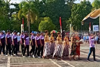 Jambore kader PKK tingkat kabupaten Lamandau diisi defile