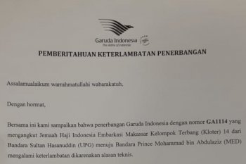 Setelah terbang 4 jam, pesawat Garuda pengangkut jamaah calon haji tiba-tiba putar balik