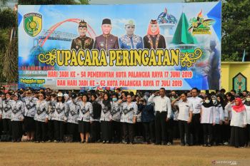 Kabut asap warnai upacara peringatan HUT Palangka Raya