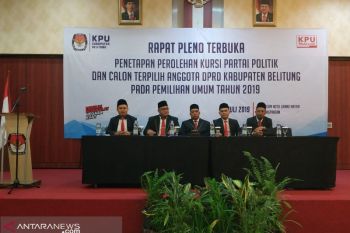 KPU Belitung tetapkan caleg terpilih