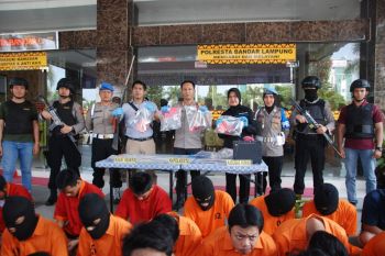 Polresta Bandarlampung tangkap 44 tersangka kejahatan selama dua pekan