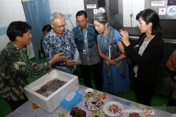 Dubes Jepang tinjau produksi pengolahan PT Perikanan Nusantara di Makassar