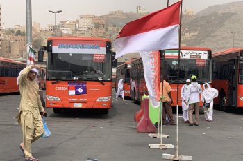 Angkutan bus selama puncak haji dibagi empat trip sesuai maktab
