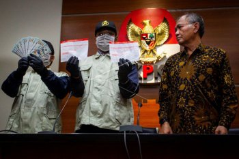 Konferensi pers penangkapan I Nyoman Dhamantra oleh KPK