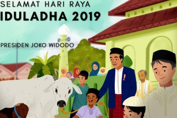 Presiden Jokowi menyampaikan ucapan selamat Idul Adha 1440 H