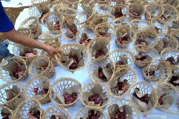 Pesta bakar sate daging kurban semarakkan Idul Adha di Palembang