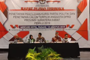 Ini 65 calon terpilih anggota DPRD Sumatera Barat periode 2019-2024