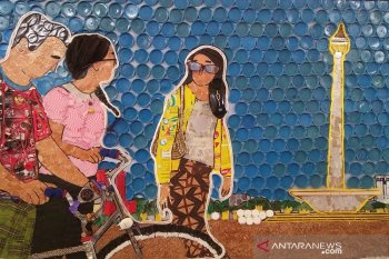 Instalasi seni ramah lingkungan menyemarakkan Terowongan Dukuh Atas
