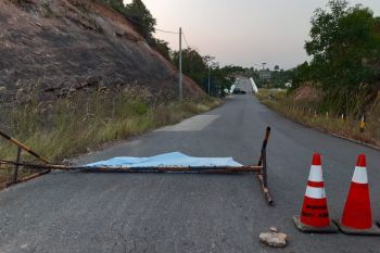 Empat tiang pondasi Jembatan 2 Dompak Tanjungpinang putus