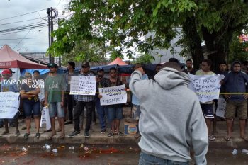 Aksi penolakan rasisme juga digelar di Kota Sorong