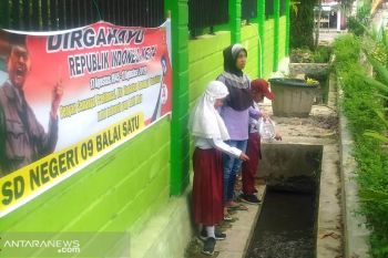 Manfaatkan selokan, SDN 09 Lubukbasung pelihara lele tambah pemasukan