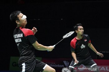 Ahsan/Hendra atas permainan rapi lawan Skotlandia untuk maju ke perempat final