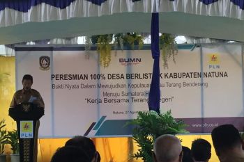Desa di Natuna telah teraliri listrik