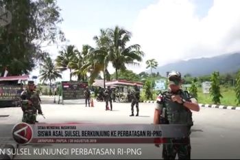 Peserta SMN Sulsel berkunjung ke perbatasan RI-PNG