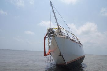 Sebuah kapal tidak berawak ditemukan di perairan Lampung Timur