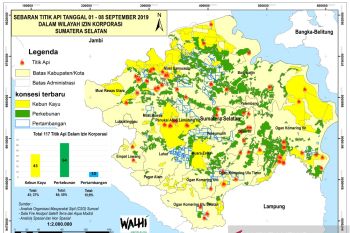 Provinsi Sumsel dikepung 1.700 titik panas selama 24 jam