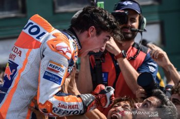 Marquez kalahkan Quartararo di lap terakhir GP San Marino