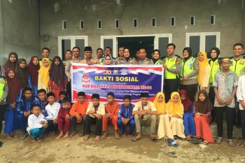Peringati HUT Polantas Bhayangkara ke 64, Satlantas Polres Inhil santuni anak yatim