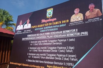 Papua Barat bebaskan biaya balik nama kendaraan bermotor