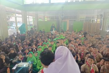 ACT Lampung berikan sosialisasi peduli kemanusiaan kepada pelajar.