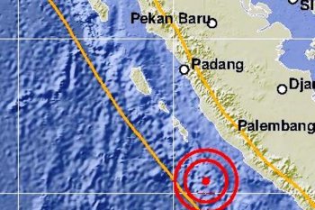 Gempa 5,9 SR di barat laut Bengkulu