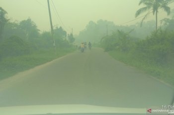 Asap di Kota Jambi makin pekat di pagi hari